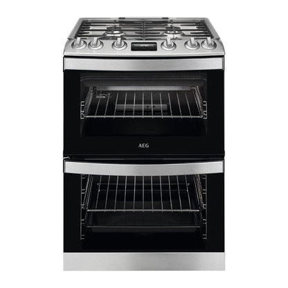 AEG CGX6130ACB 60cm Gas Double Oven Freestanding Cooker