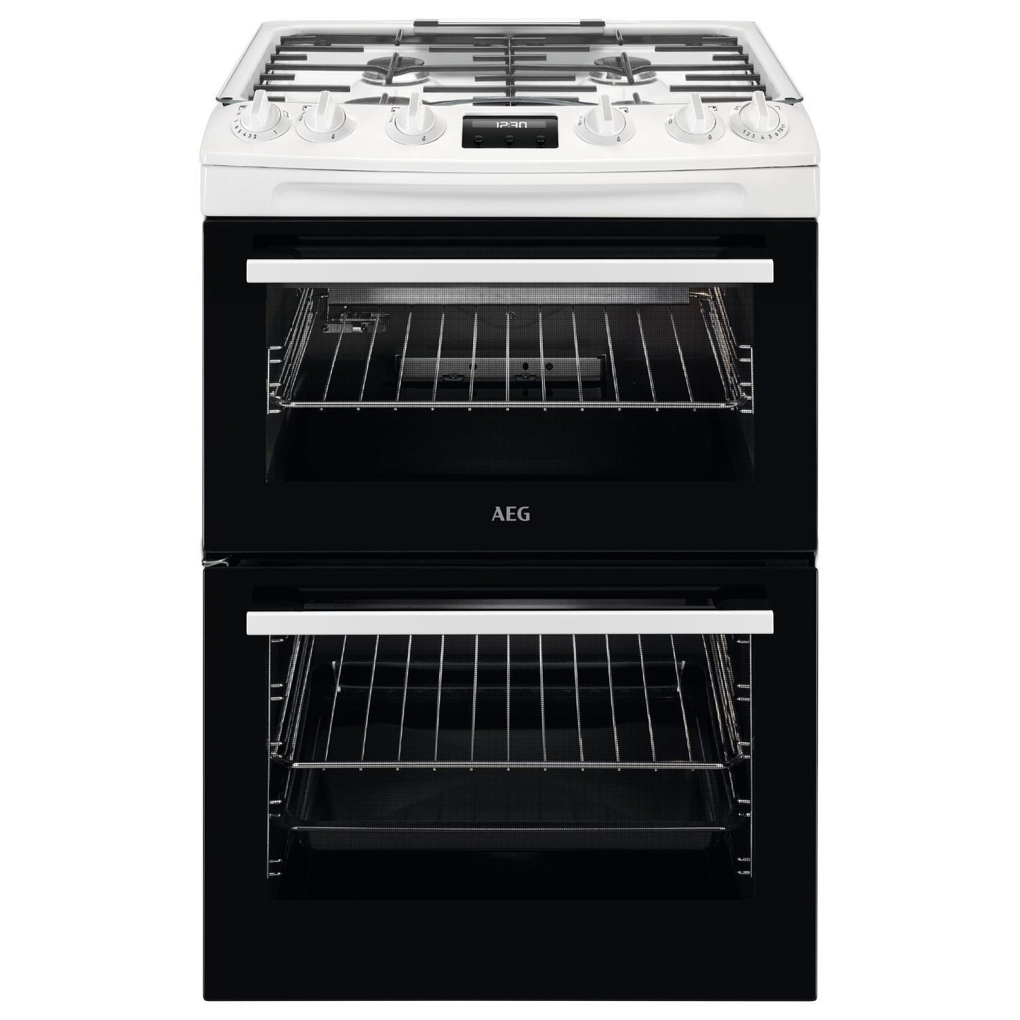 AEG CGX6130ACW 60cm Gas Double Oven Freestanding Cooker - White