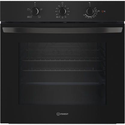 IO232HBUK - Single Static Oven - Eco Cleaning - Static Oven - 71L With 3 Dial With Timer And A Energy In Black
