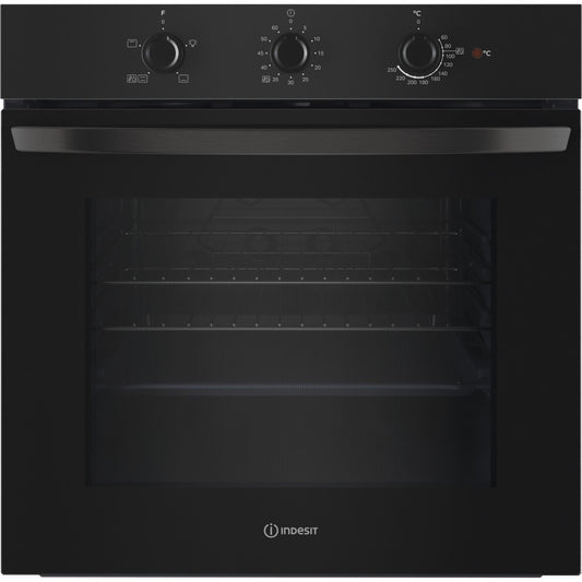 IO232HBUK - Single Static Oven - Eco Cleaning - Static Oven - 71L With 3 Dial With Timer And A Energy In Black