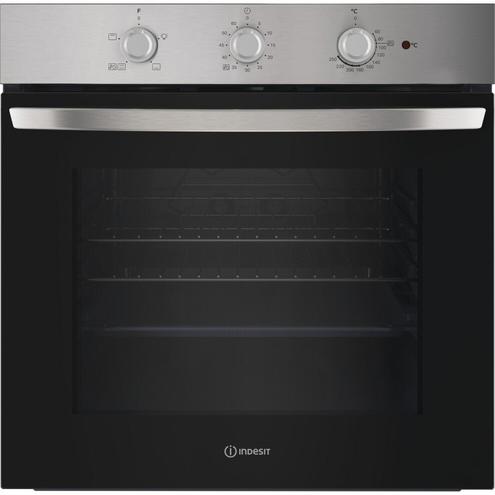 IO232HXUK - Single Static Oven - Eco Cleaning - 71L With 3 Dial With Timer And A Energy In Stainless Steel