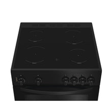 Load image into Gallery viewer, Indesit IDE6VMB 60cm Electric Double Cooker with Ceramic Hob - Black
