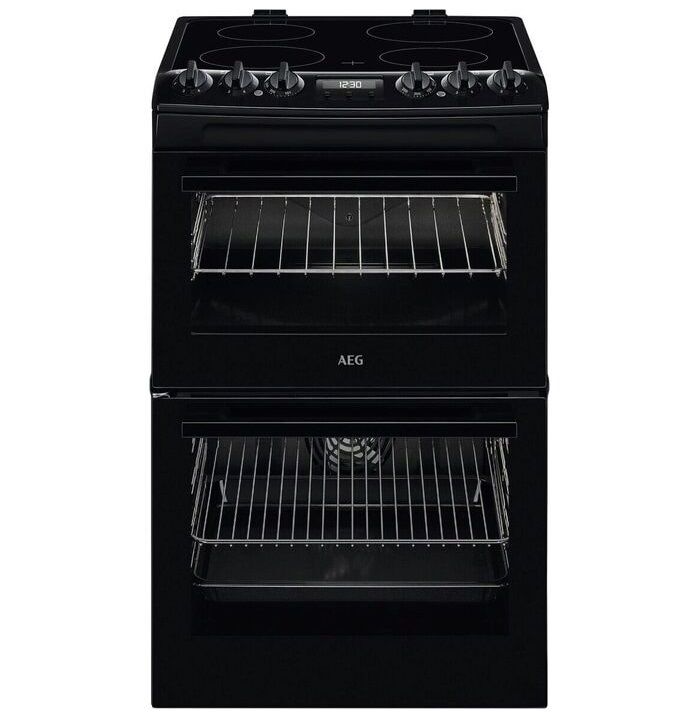 AEG CCX1530ACB 55cm Double Oven Cooker with Ceramic Hob - Black