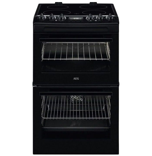 AEG CCX1530ACB 55cm Double Oven Cooker with Ceramic Hob - Black