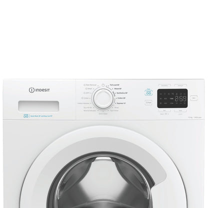 Indesit IP1046PUSHGOUK - 10kg Washing Machine with Steam Technology - White