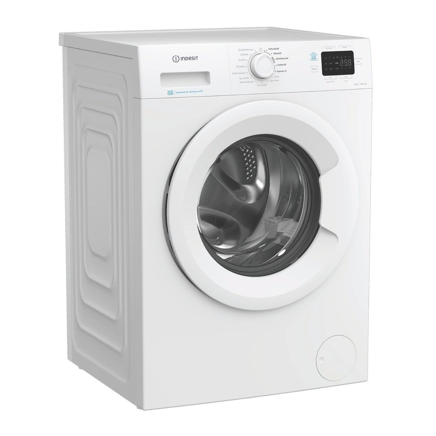 Indesit IP1046PUSHGOUK - 10kg Washing Machine with Steam Technology - White