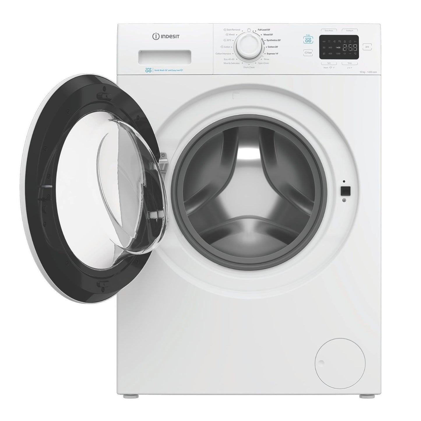 Indesit IP1046PUSHGOUK - 10kg Washing Machine with Steam Technology - White