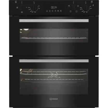 Indesit DUI10DB - Built Under Electric Fan Double Oven - Black