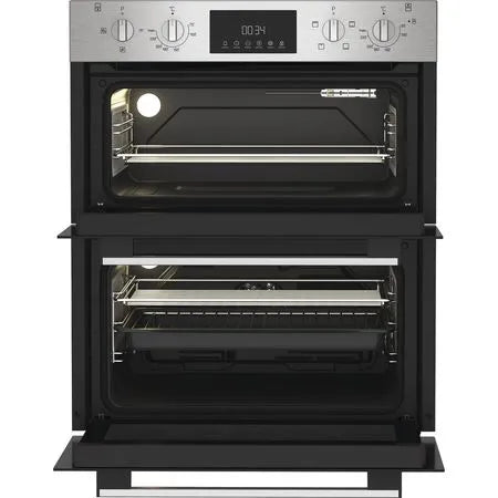Indesit DUI12DIX Built Under Electric Fan Double Oven - Stainless Steel