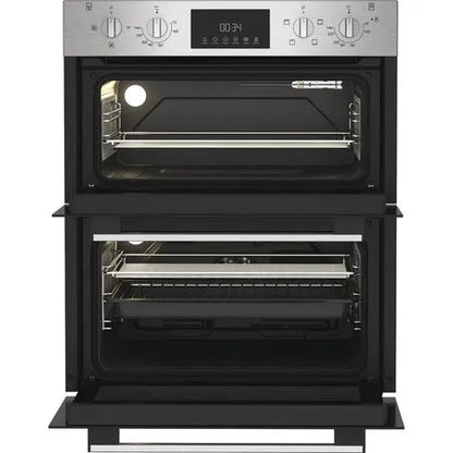 Indesit DUI12DIX Built Under Electric Fan Double Oven - Stainless Steel