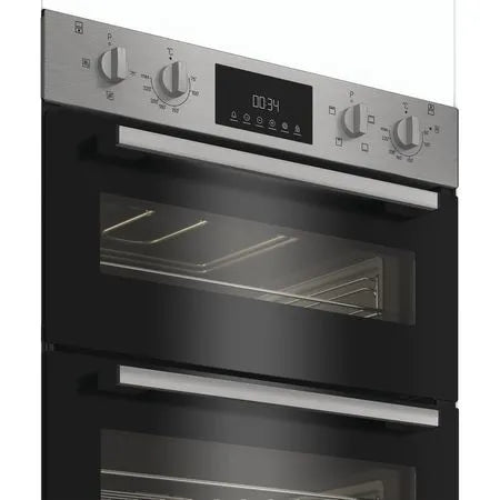 Indesit DUI12DIX Built Under Electric Fan Double Oven - Stainless Steel