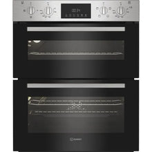 Load image into Gallery viewer, Indesit DUI10DIX Built Under Electric Fan Double Oven - Stainless Steel
