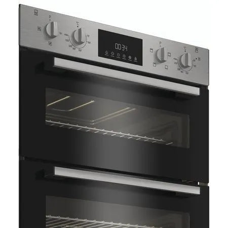 Indesit DUI10DIX Built Under Electric Fan Double Oven - Stainless Steel