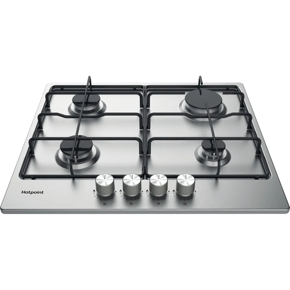 Hotpoint PPH 60P F IX UK 60cm 4 Burner Gas Hob - Silver