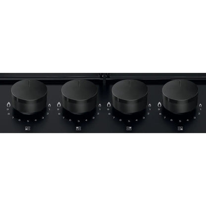 Hotpoint PPH60PFNB 60cm Black Gas Hob with Front Control
