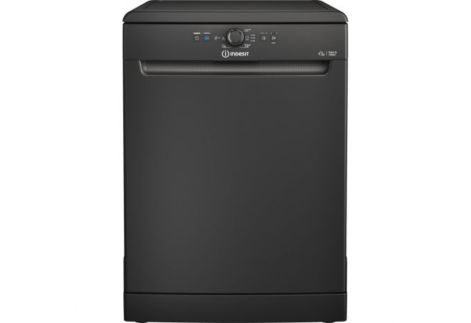Indesit D2FHK26BUK Push&Go Full Size Freestanding Dishwasher - Black - 14 Place