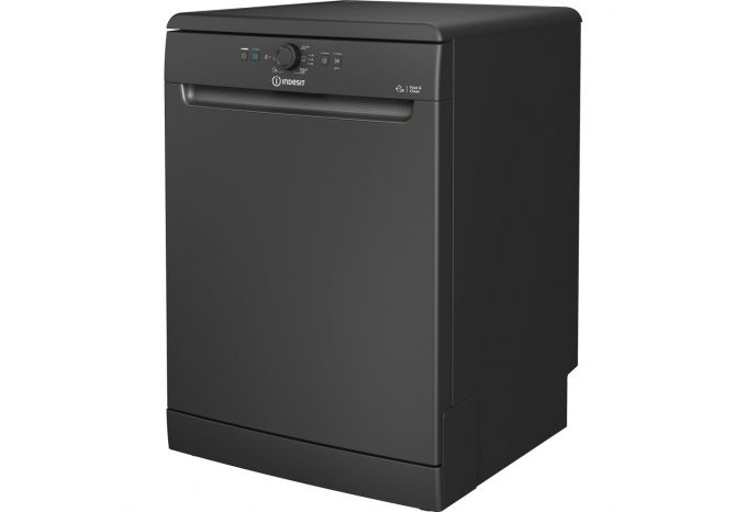 Indesit D2FHK26BUK Push&Go Full Size Freestanding Dishwasher - Black - 14 Place