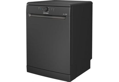Indesit D2FHK26BUK Push&Go Full Size Freestanding Dishwasher - Black - 14 Place