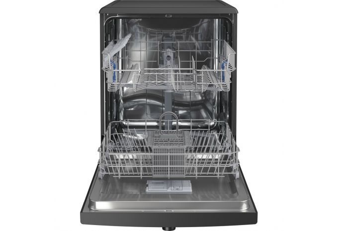 Indesit D2FHK26BUK Push&Go Full Size Freestanding Dishwasher - Black - 14 Place