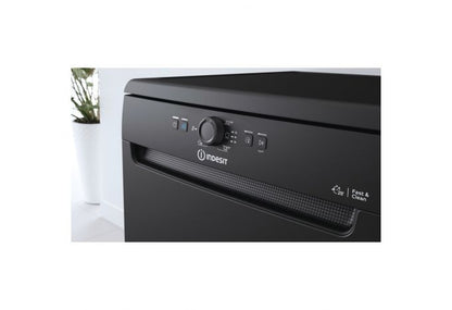 Indesit D2FHK26BUK Push&Go Full Size Freestanding Dishwasher - Black - 14 Place