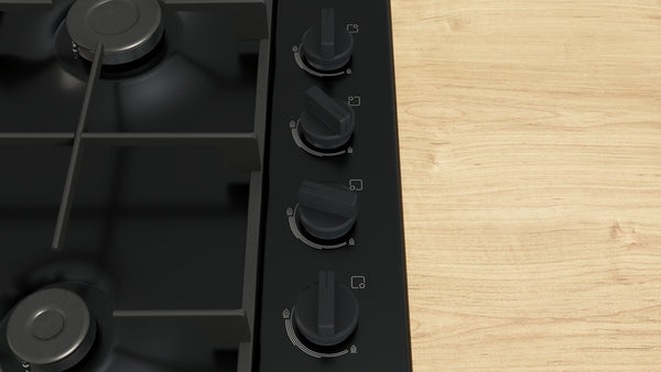 Bosch PBP6B6K60 Black 60cm Gas Hob