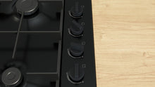 Load image into Gallery viewer, Bosch PBP6B6K60 Black 60cm Gas Hob
