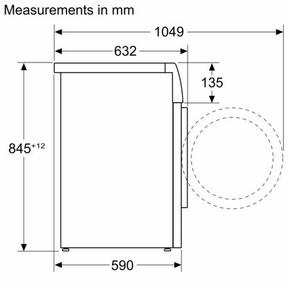 WAN28255GB - Series 4, Washing machine, front loader, 9 kg, max. 1400 rpm