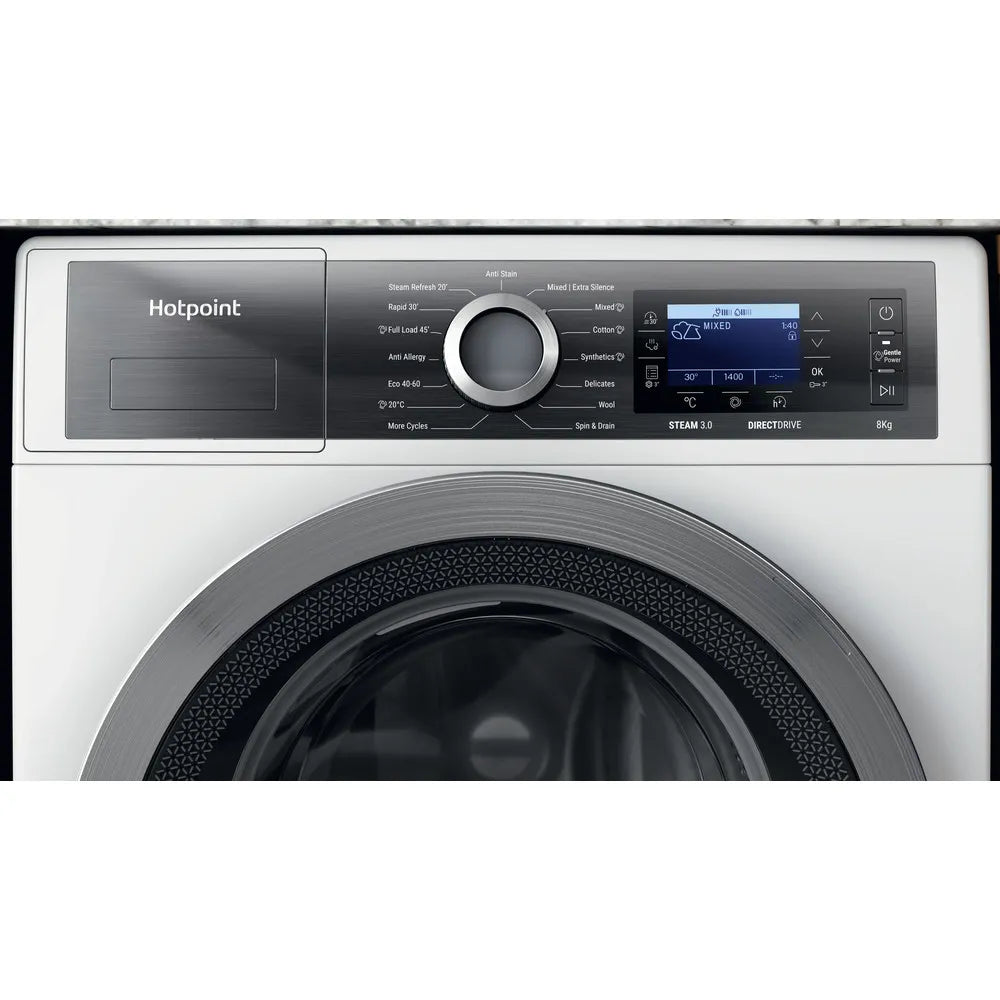 Hotpoint H789GPOWERUK  GentlePower WASHING MACHINE 8KG - White - A-30%
