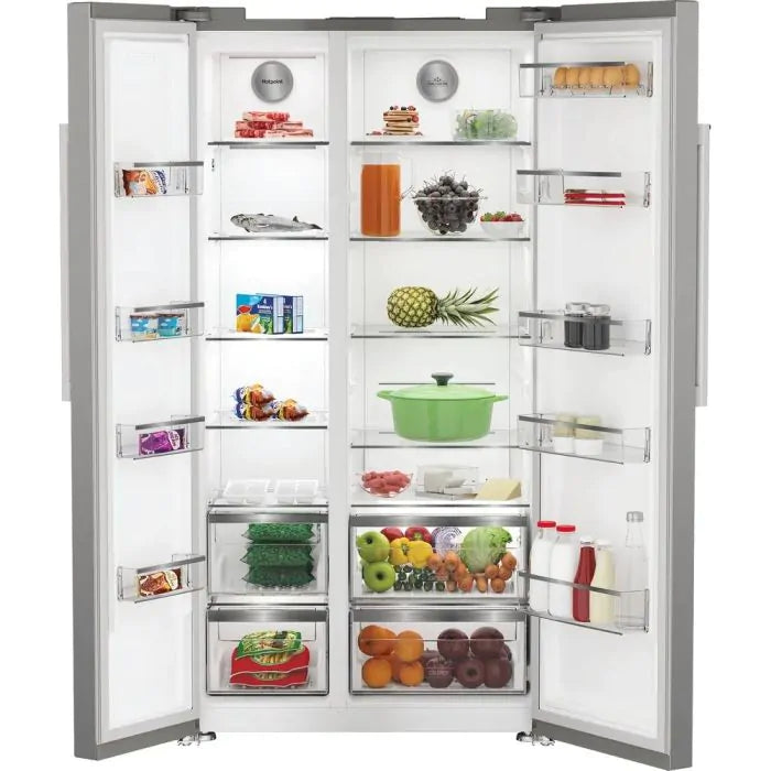 Hotpoint HPG26592XP4UK 593L American Style Fridge Freezer - Silver