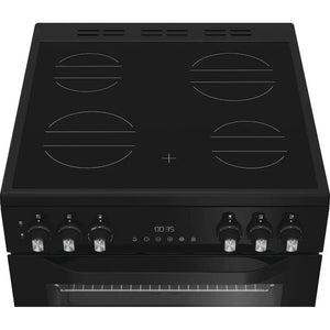 Hotpoint HTE6VDCB1 - Black 60cm Electric Cooker - Ceramic Hob - A Energy