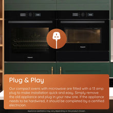 Load image into Gallery viewer, Hotpoint HCW6O7HTSBUK Class 6 Compact Oven with Microwave and Cook 3

