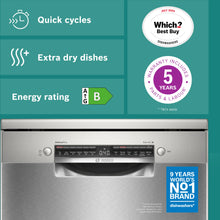 Load image into Gallery viewer, Bosch SMS4EMI06G Series 4 Free-standing dishwasher 60 cm Brushed steel anti-fingerprint
