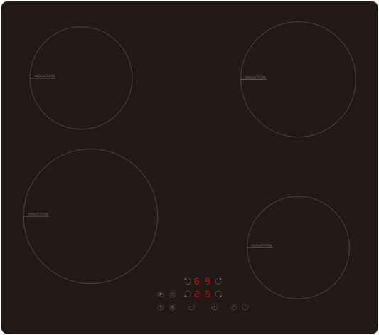 Cata UBINDE60MT CATA 100 - 60cm 4 Zone 13A Plug In Induction Hob