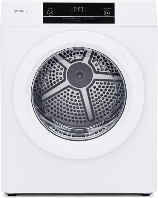 Teknix TK2V3W - White 3KG Tumble Dryer - Compact Vented - C Energy Rating