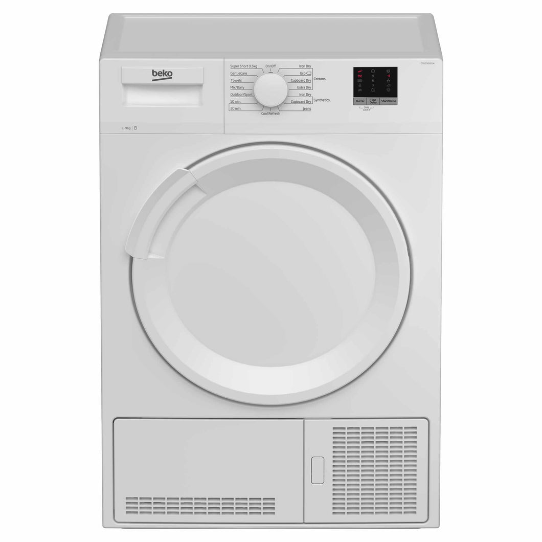 Beko DTLCE90051W 9kg Condenser Tumble Dryer with Sensor Programmes - White