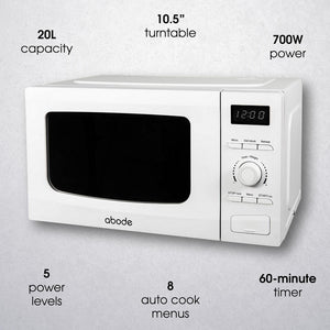 Abode AMD2002-M 20 Litres Microwave Oven - White