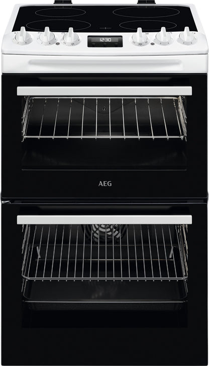 Blomberg HKRN651W 60cm Double Oven Electric Cooker with Vitroceramic Hob - White