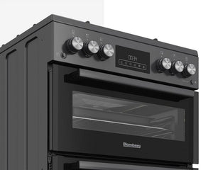 Blomberg GGRN655N 60cm Double Oven Gas Cooker with Gas Hob - Anthracite