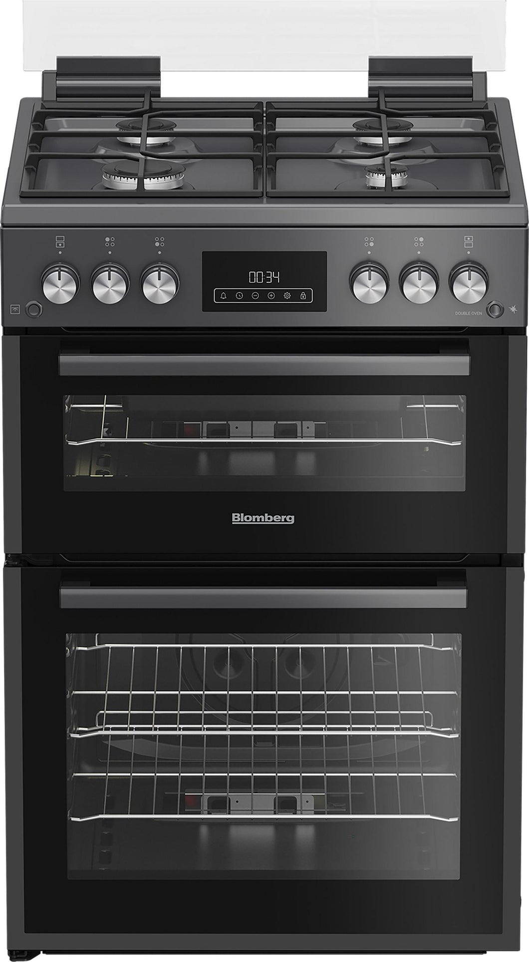 Blomberg GGRN655N 60cm Double Oven Gas Cooker with Gas Hob - Anthracite