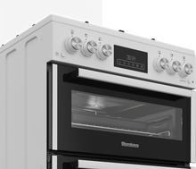 Load image into Gallery viewer, Blomberg GGRN655W 60cm Double Oven Gas Cooker with Gas Hob - White
