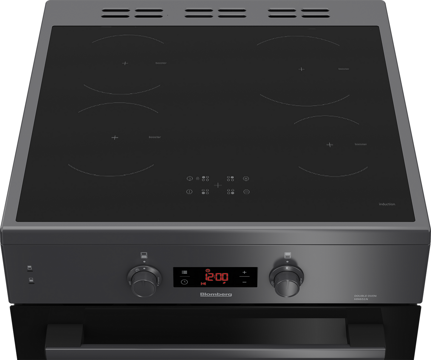 Blomberg HIN651N 60cm Double Oven Electric Cooker with Induction Hob - Anthracite