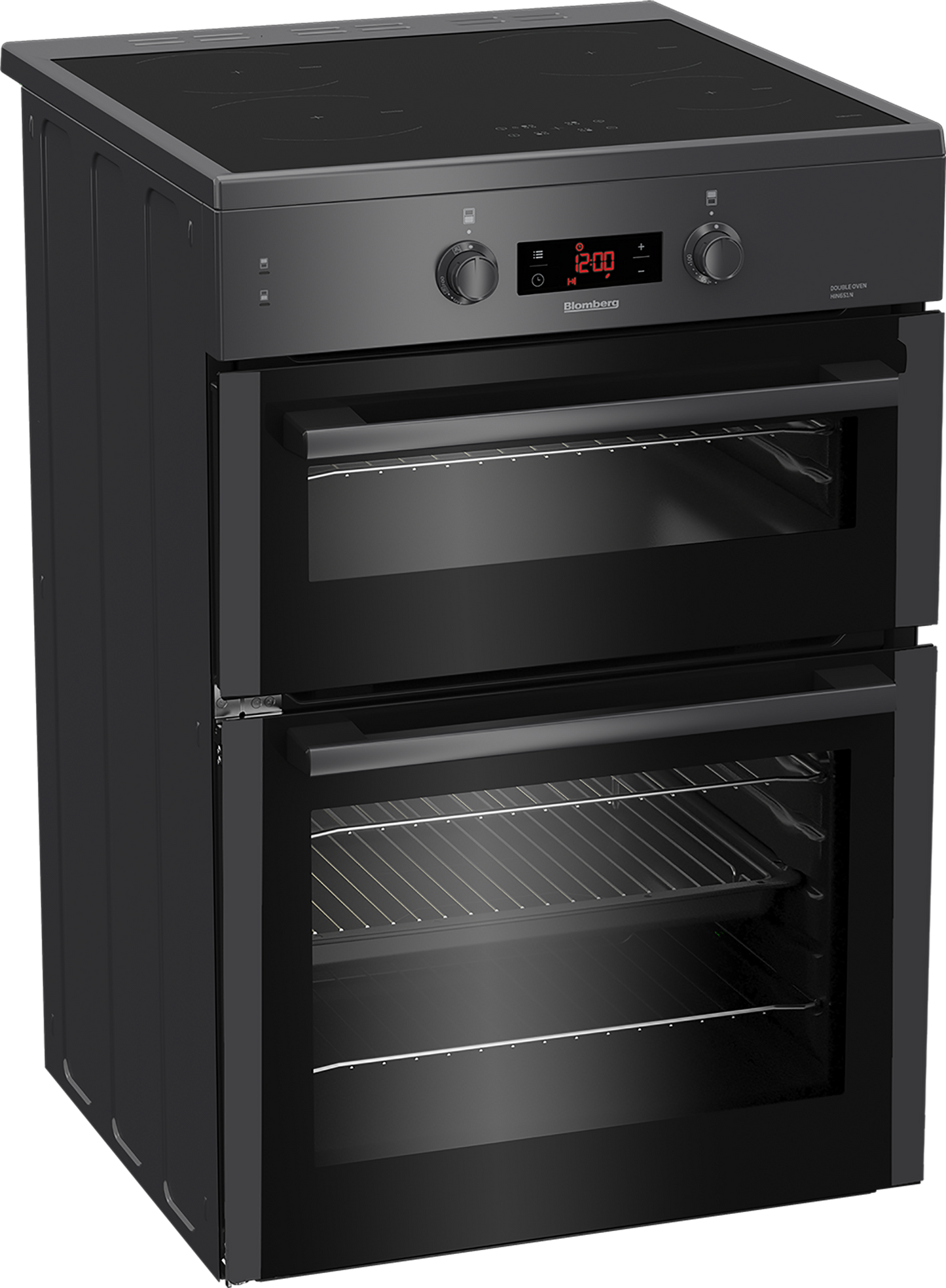 Blomberg HIN651N 60cm Double Oven Electric Cooker with Induction Hob - Anthracite