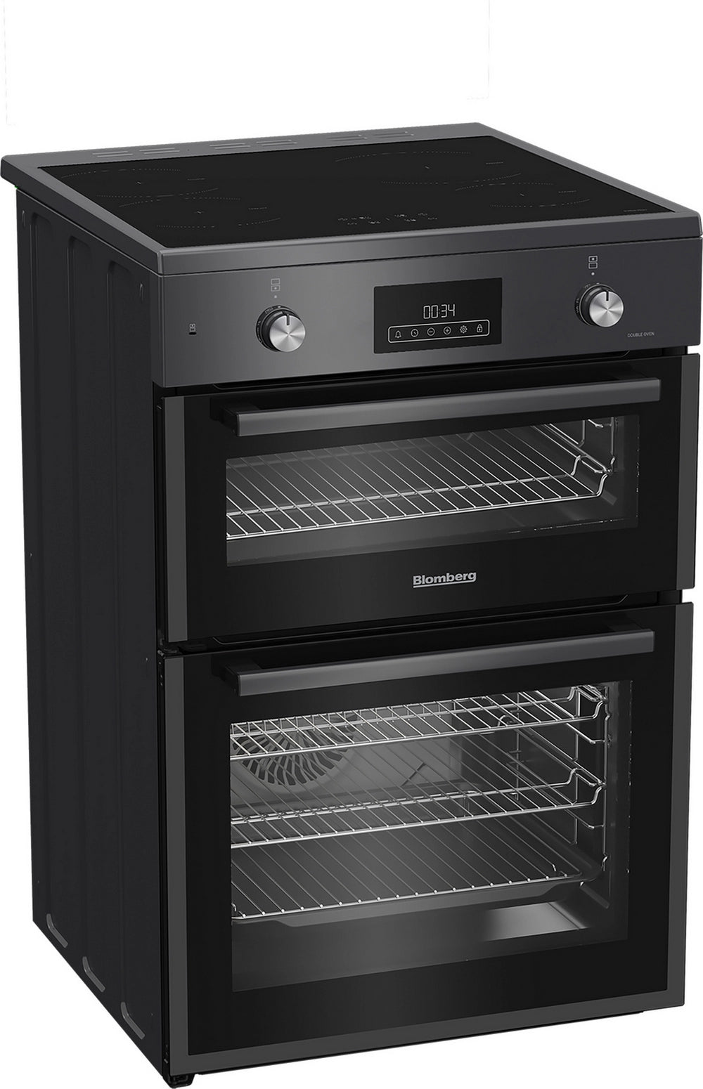 Blomberg HIRN651N 60cm Double Oven Electric Cooker with Induction Hob - Anthracite