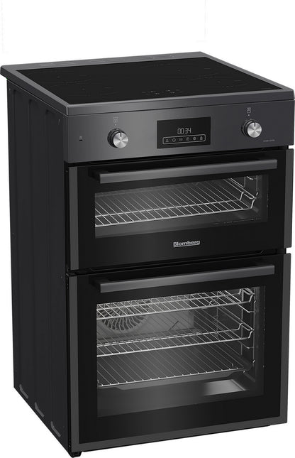 Blomberg HIRN651N 60cm Double Oven Electric Cooker with Induction Hob - Anthracite