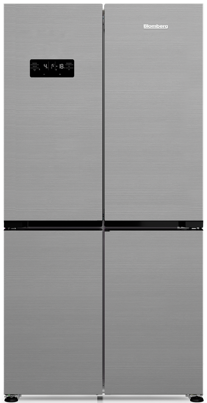 Blomberg KQD114VPX 90.8cm 60/40 Dual Cooling Frost Free American Fridge Freezer - Brushed Steel
