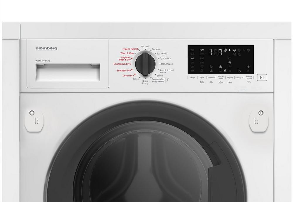 Blomberg LRI1854110 8kg/5kg 1400 Spin Built In Washer Dryer - White