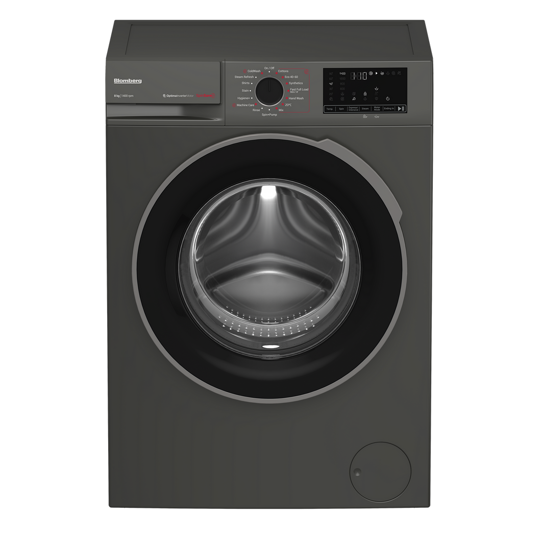 Blomberg LWA18461G 8kg 1400 Spin Washing Machine - Graphite