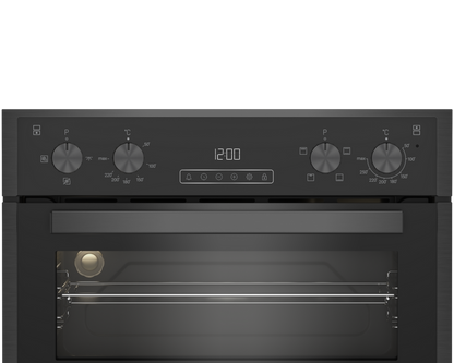Blomberg RODN9202DX 59.4cm Built In Electric Double Oven - Dark Steel