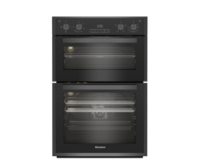 Blomberg RODN9202DX 59.4cm Built In Electric Double Oven - Dark Steel