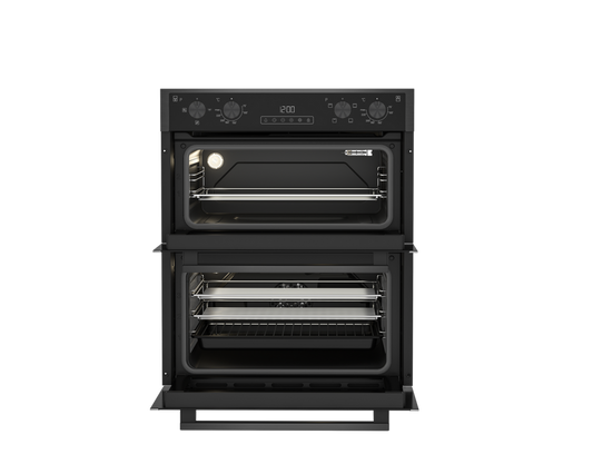 Blomberg ROTN9202DX 59.4cm Built-Under Electric Double Oven - Dark Steel